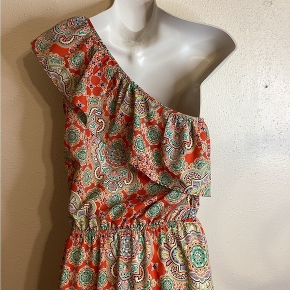 Gianni Bini Ruffle One Shoulder Maxi Dress Size Ex Small - Picture 3 of 9